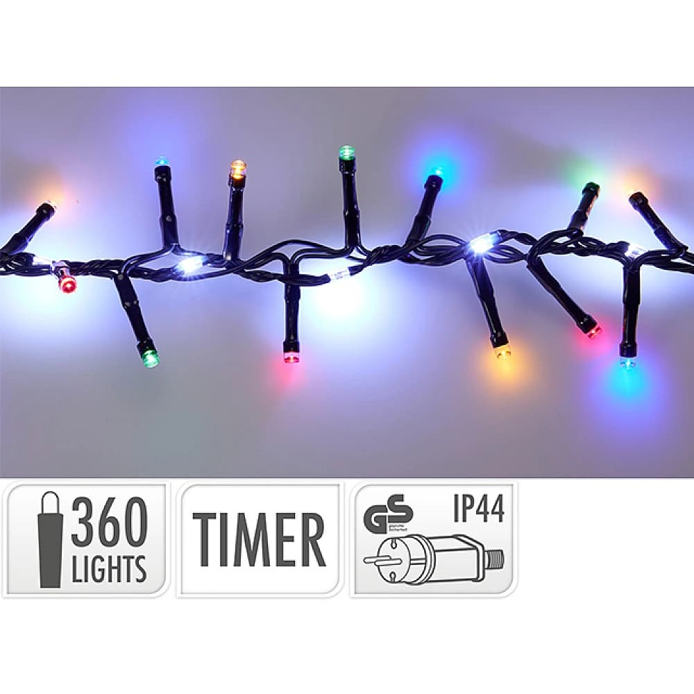 LUZES LED SERPENTINA 360LED MULTICOR