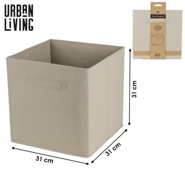 LE KUBE" CAIXA DE ARRUMACAO BEGE  31X31CM
