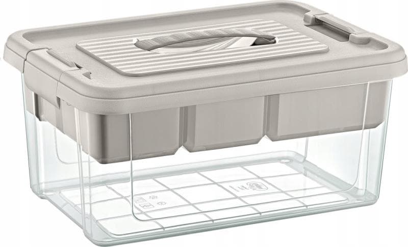 CAIXA MULTIUSOS DE PLÁSTICO COM DIVISORIAS 5000ML