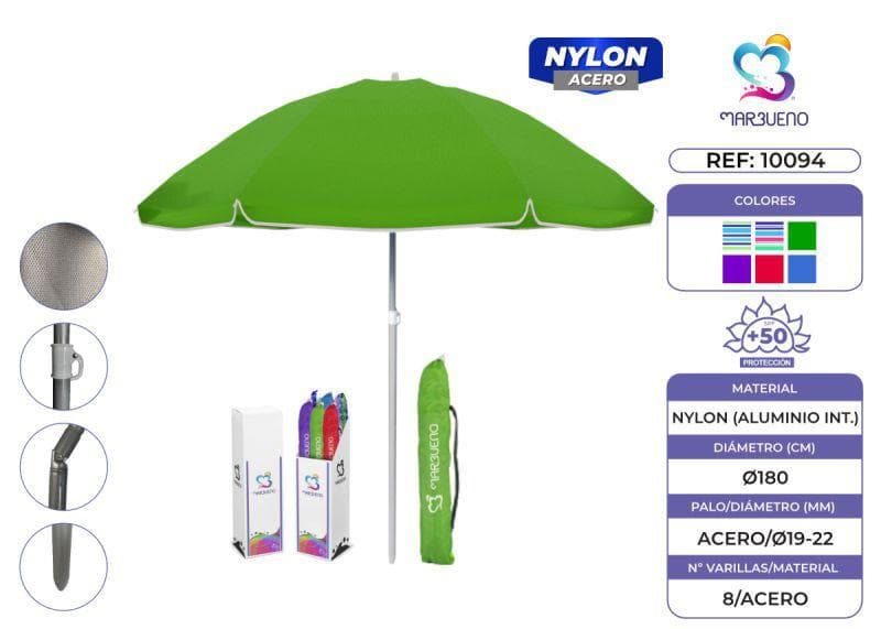 GUARDA SOL NYLON SORTIDO 180 CM