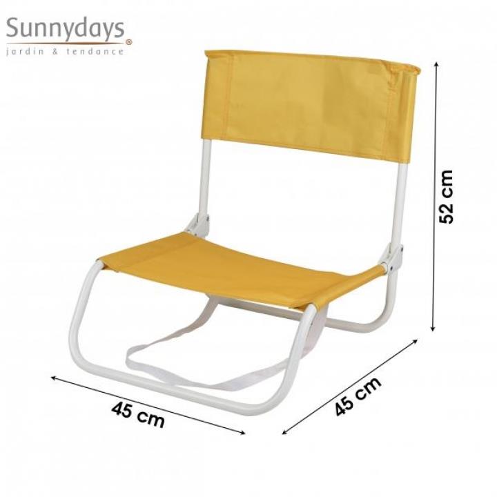 CADEIRA PRAIA COR MOSTARDA / AMARELO 45X45XH52CM
