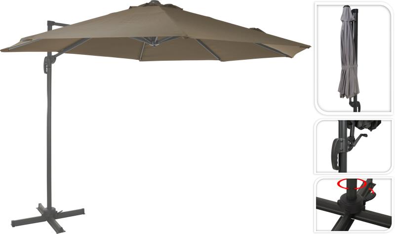 GUARDA SOL  ROMA 300CM TAUPE