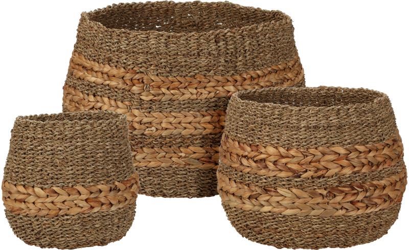 CESTO PARA PLANTAS EM PALHA NARURAL M