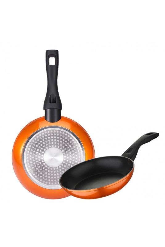 CONJUNTO 2 FRIGIDEIRAS TAMANHO 20 CM E 24 CM CÔR LARANJA ,NEON CLASSIC