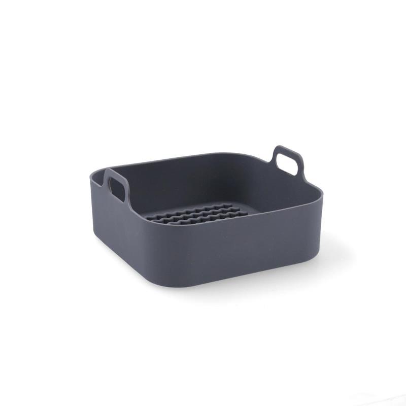 CESTO SILICONE QUADRADO PARA AIR FRYER 19X9CM NATURALIA