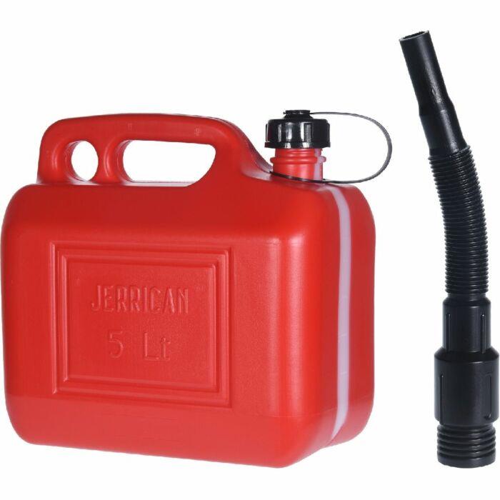 JERRY CAN VERMELHO COM TUBO FLEXÍVEL 5 L