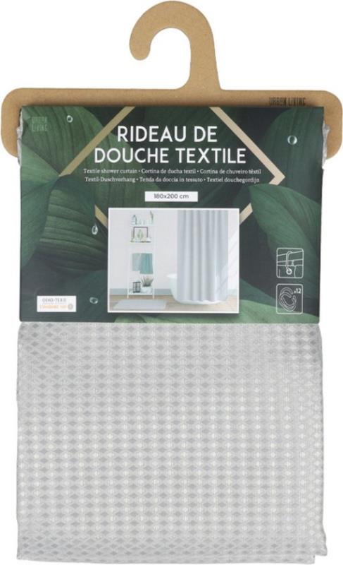 CORTINA PARA DUCHE CINZA 180X200CM