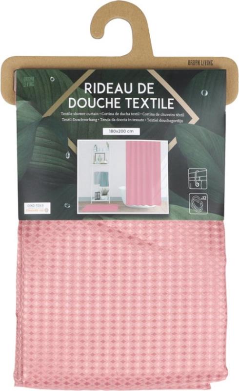 CORTINA PARA DUCHE ROSA 180X200CM
