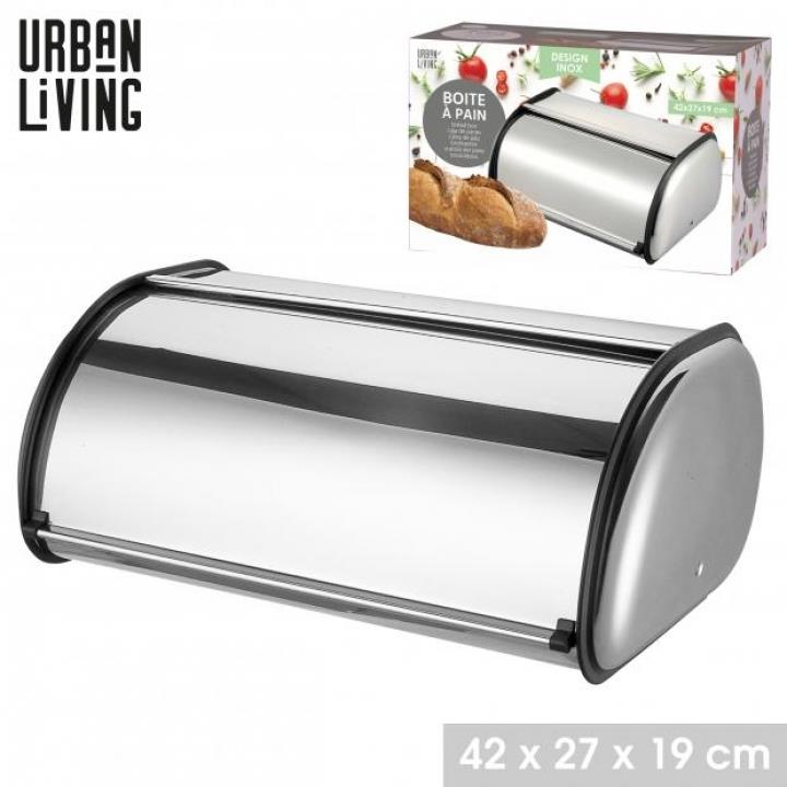 CAIXA PÃO URBAN LIVING INOX - TAMANHO GRANDE  - 43 x 27 x 19