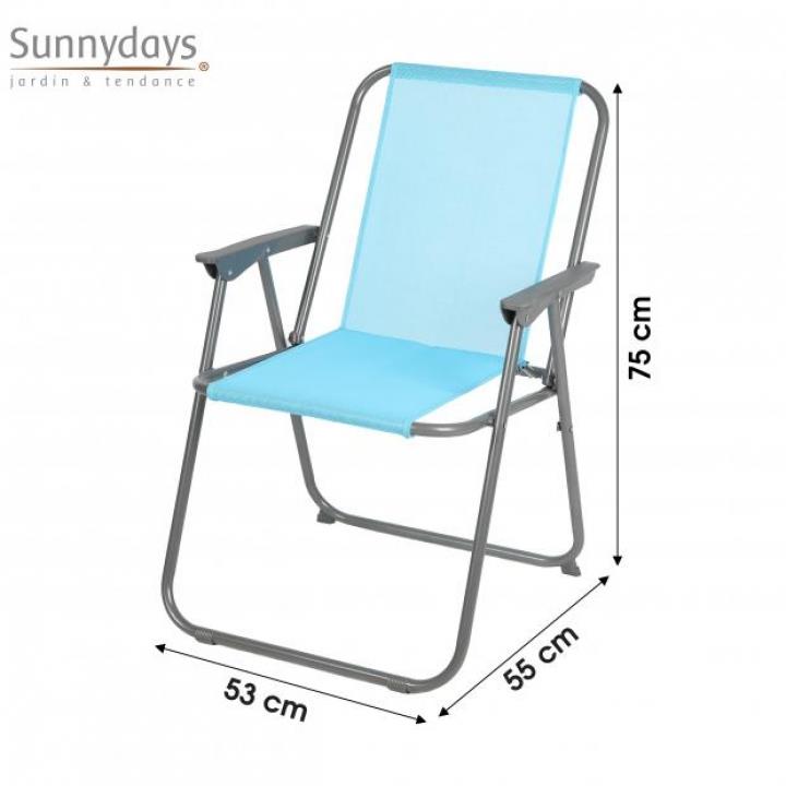 CADEIRA CAMPISMO AZUL 53X55XH75CM