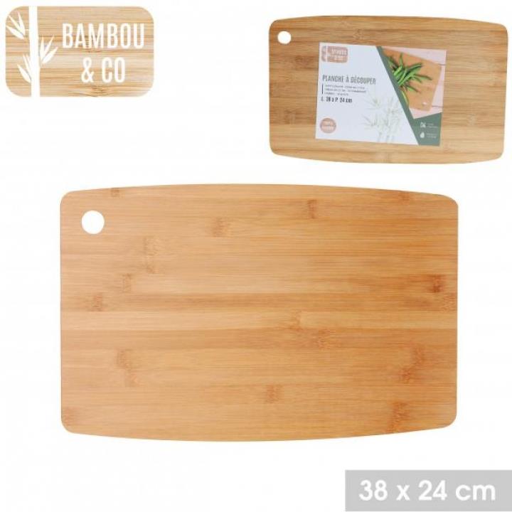 TÁBUA DE COZINHA BAMBÚ 38X24CM