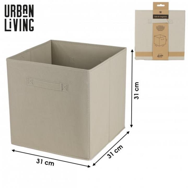 LE KUBE" CAIXA DE ARRUMACAO BEGE  31X31CM