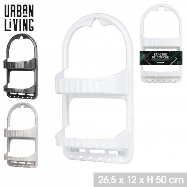 PRATELEIRA DE DUCHE COM 2 VENTOSAS 26,5 X 12 X H 50 CM