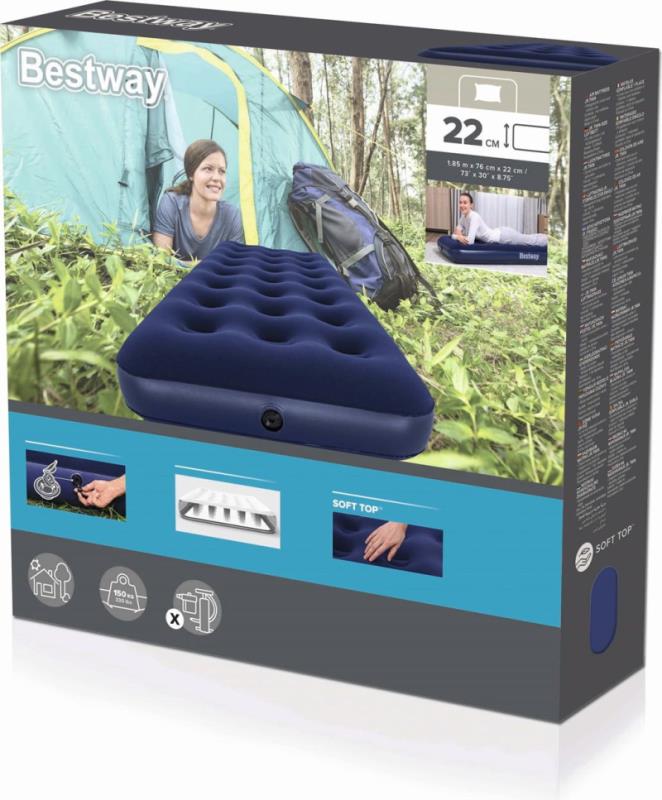 COLÇHÃO DE SOLTEIRO 185 X 76 X 22 CM BESTWAY