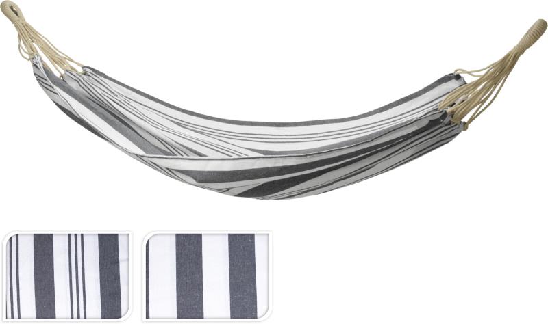 CAMA DE TELA 110X220CM CINZA E BRANCO