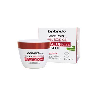 CREME DE ROSTO BABARIA PELE ATÓPICA ALOE VERA 50 ML