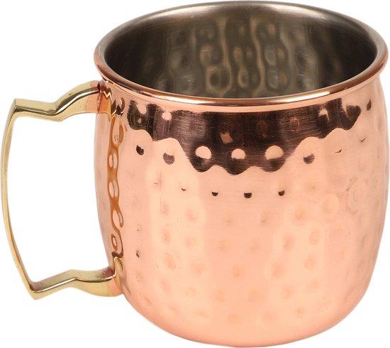 CANECA DE CERVEJA AÇO INOXIDÁVEL COR COBRE 50 CL