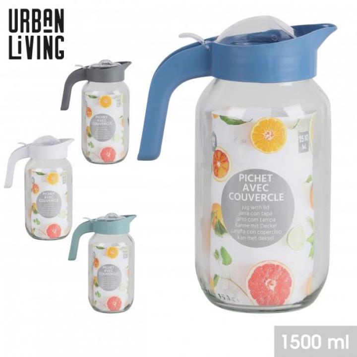 JARRO VIDRO COM TAMPA 1,5L