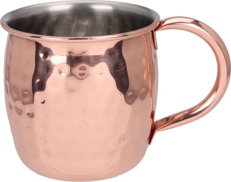 CANECA DE INOX COM REVESTIMENTO EM COBRE 500ML
