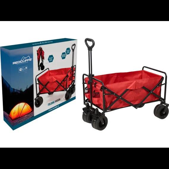 CARRINHO DE PRAIA DOBRÁVEL COM ESTRURA REFORÇADA E RODAS DE TODO O TERRENO 87 x 54x 59cm