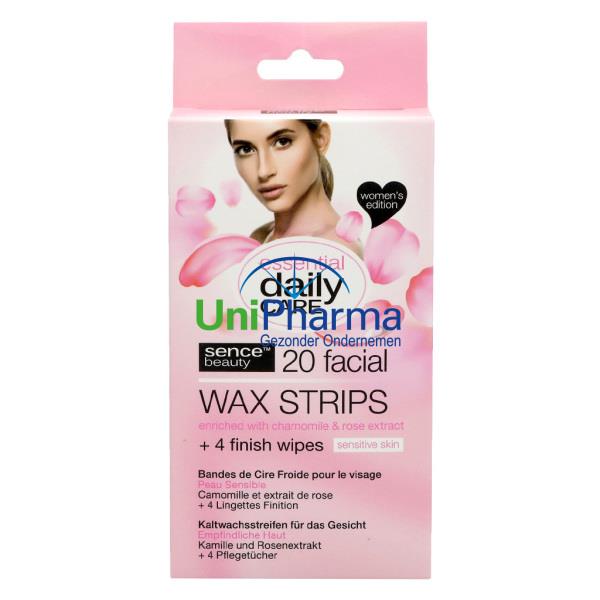SENSE BANDAS DEPILATORIAS DE CERA FRIA FACIAL 20 UND