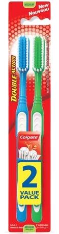 COLGATE ESCOVA DE DENTES DUPLA ACAO MEDIA 2 UND