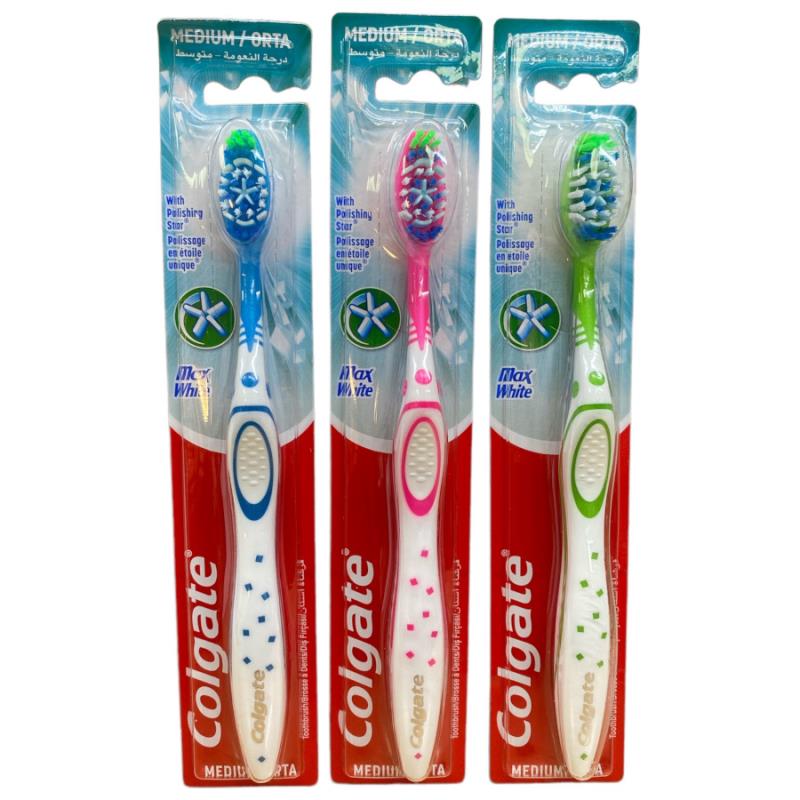 Escova de dentes Colgate Max White média