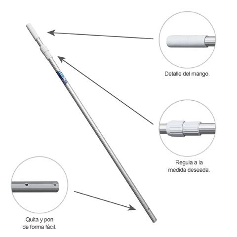 CABO TELESCÓPIO PARA LIMPEZA DE PISCINAS 135 CM A 240 CM