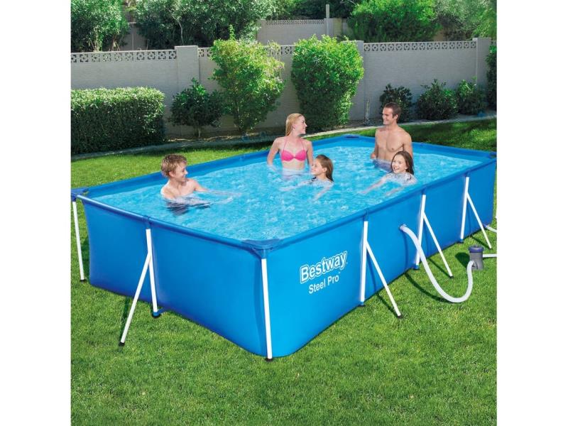 Bestway Piscina Retangular  Steel Pro 400x211x81 cm 5700L - Com Bomba