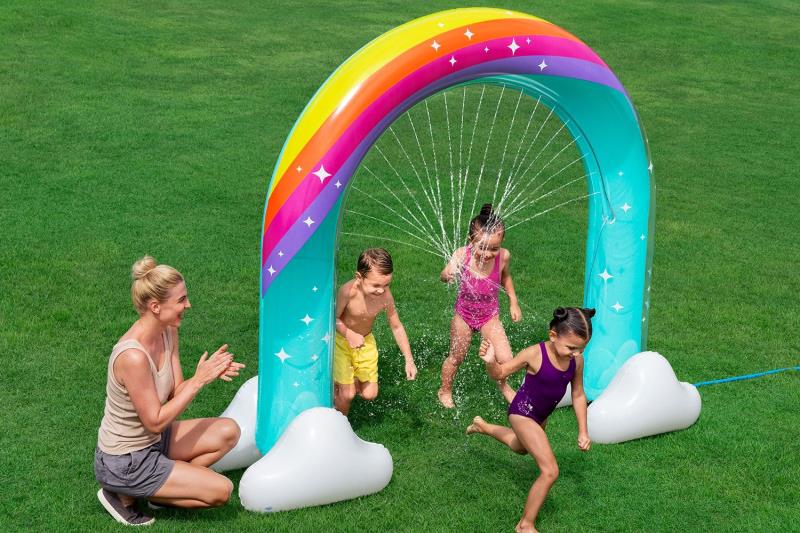 BESTAWY ASPERSOR INSUFLÁVEL ARCO IRIS PARA JARDIM