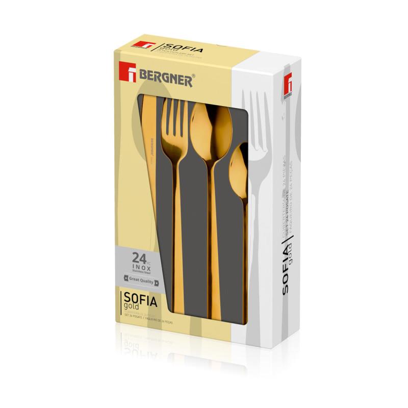 FAQUEIRO SOFIA 24 PCS DOURADO BERGNER